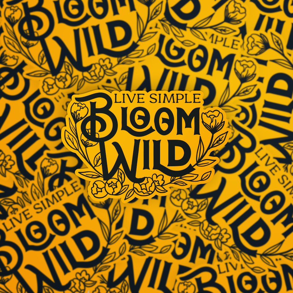 Live Simple Bloom Wild Medium Sticker